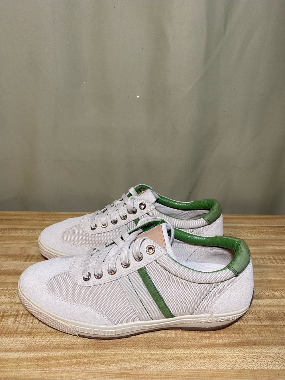 Coach Leatherware EST. 1941 Will Men's Sneakers in Green and Cream size 8.5 M